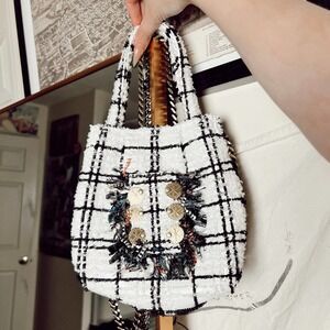 Kooreloo Mini Book Tote Paloma Black & White NWOT